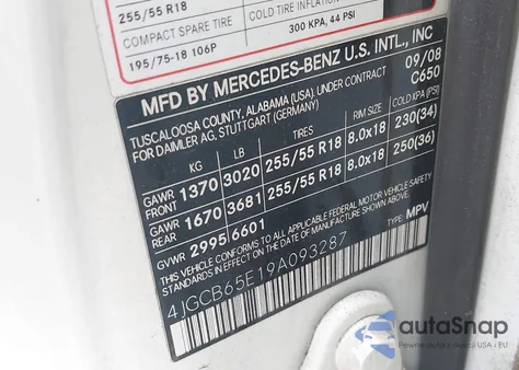 2009 Mercedes-Benz R 350 4Matic z USA, uszkodzony, nr VIN 4JGCB65E19A093287